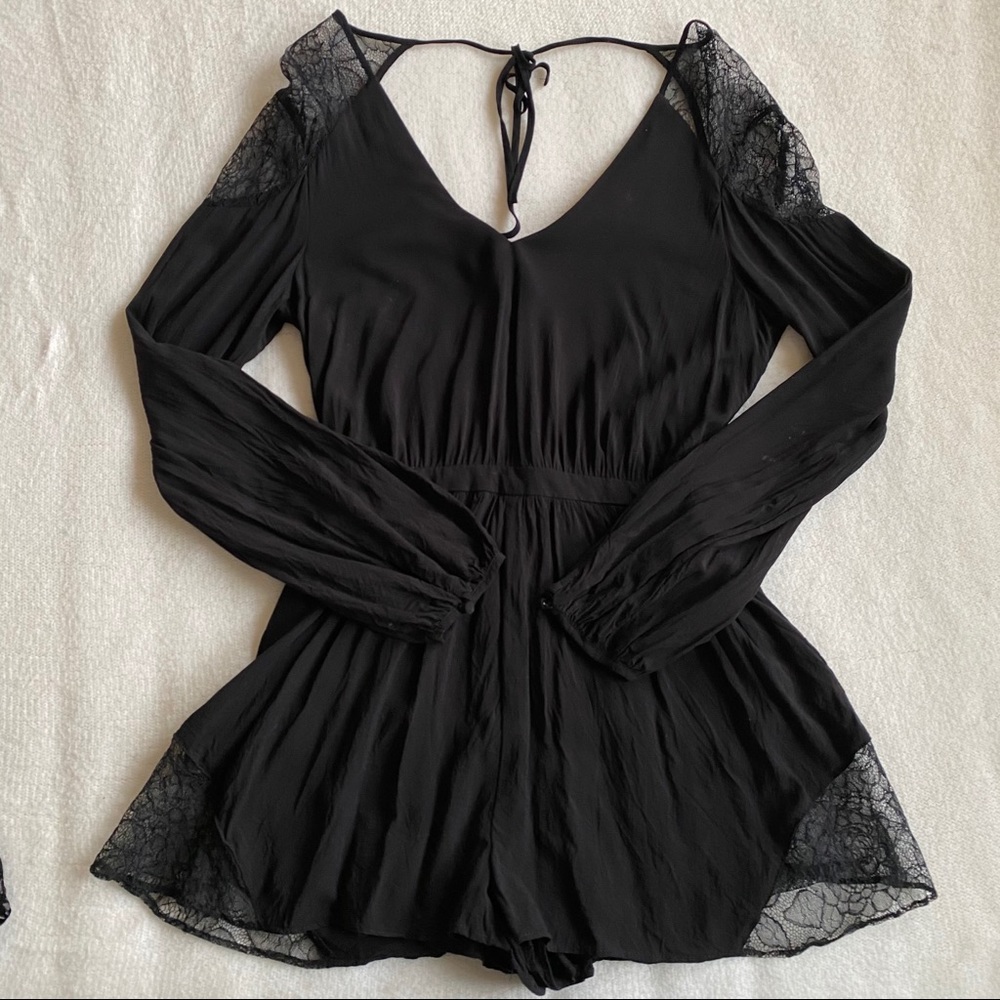 Urban Outfitters Black Lace Romper
